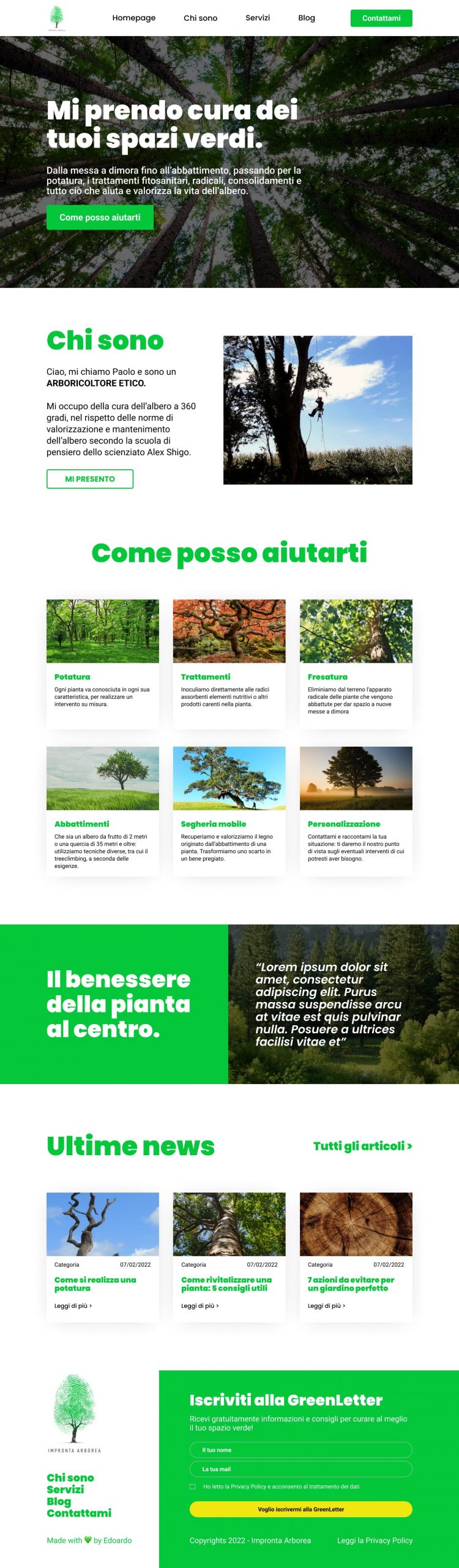 Homepage Impronta Arborea
