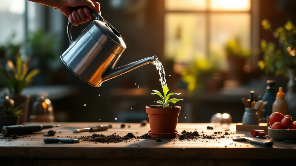 Marketing digitale per PMI: annaffiatoio bucato che disperde acqua prima di arrivare alla pianta